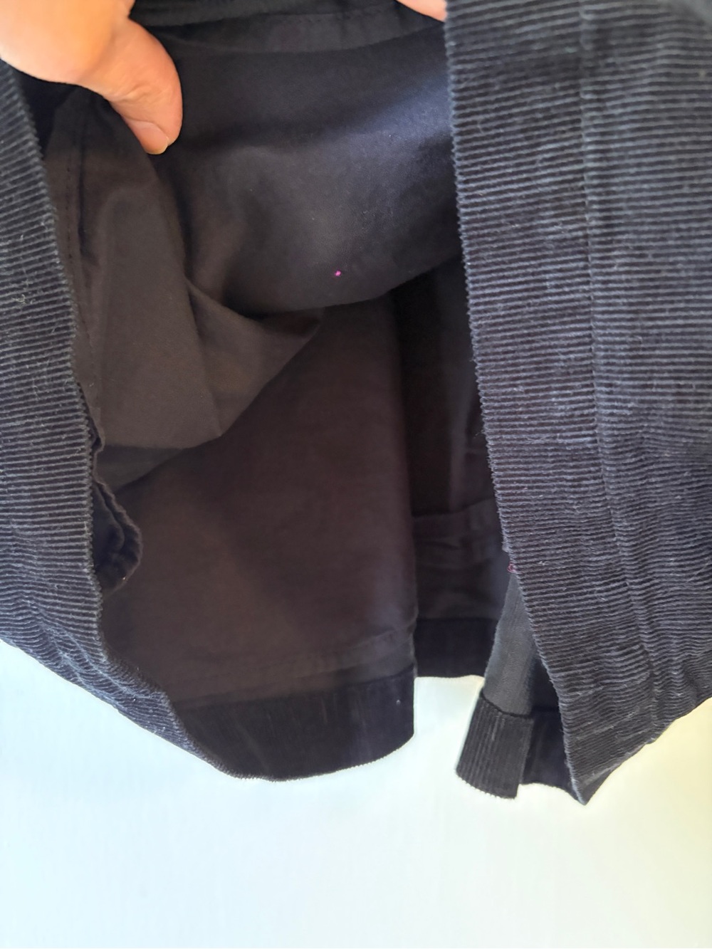 Wilfred Isabelle Black Corduroy Mini Dress Spaghetti-Strap Size 8 - Picture 9 of 11